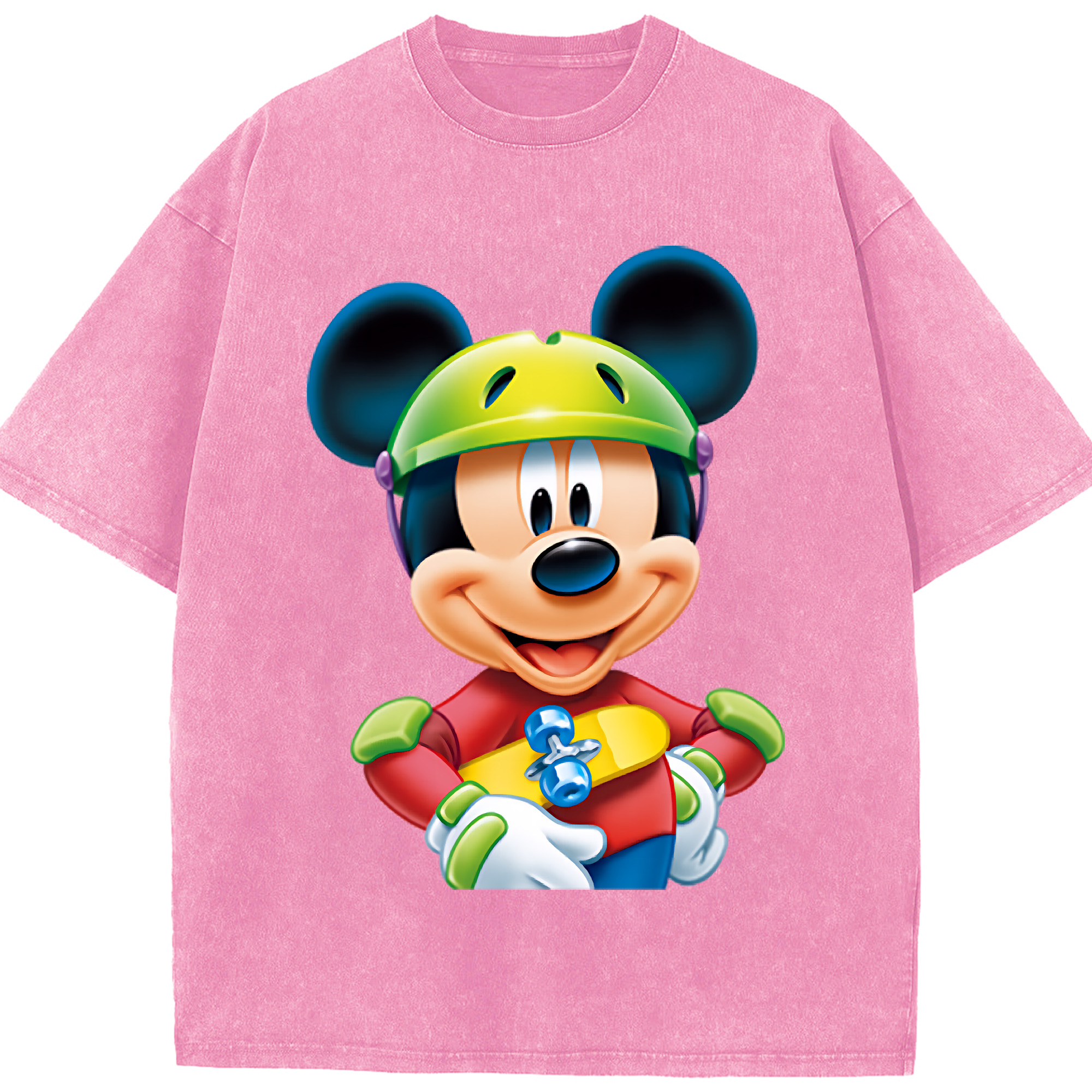 （画像用） ミッキーマウス Mickey Mouse 綿100% ヴィンテージ風 半袖Tシャツ（フロントプリント）